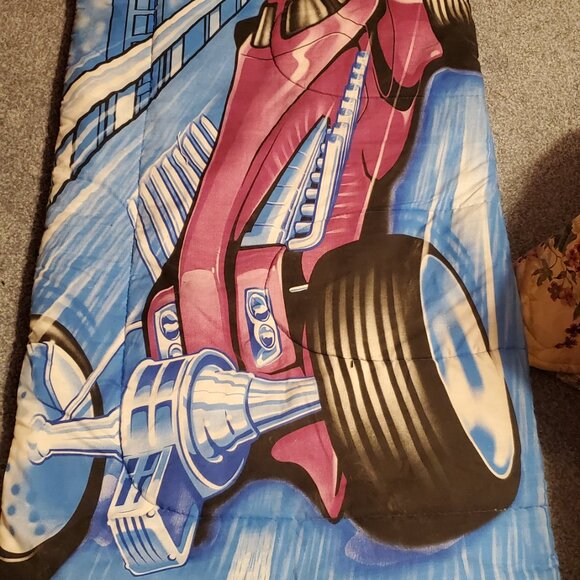 Mattel Hot Wheels Child Sleeping Bag W/track To Play On Inside Rare 2000s - Picture 3 of 7